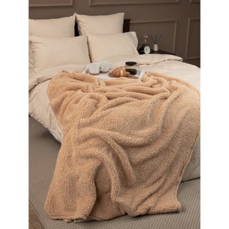 Texrepublic blanket, size 200x220 cm, ocher color-5