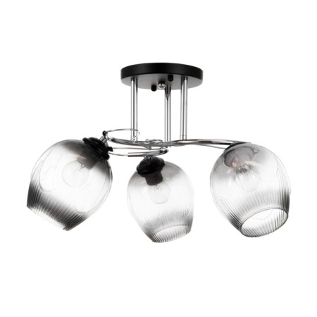 Kira chandelier 3x60W E27 53x53x26cm black/chrome