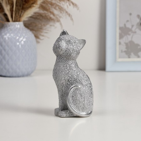 Figure "Cat in silver", 15 cm