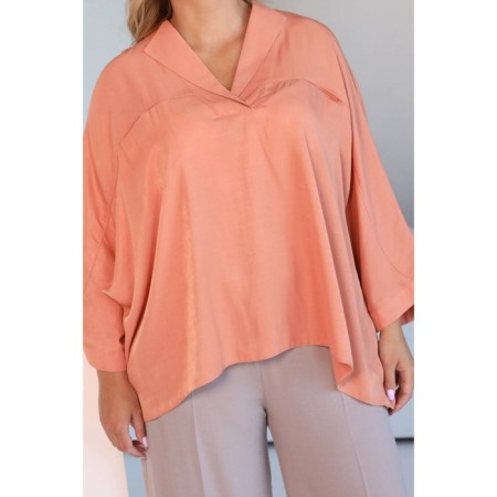 Female blouse, size 48, terracotta color-9