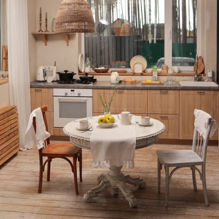 Path on the Ethel Ivory table 40x150 cm, 100% linen 170 g/m2-2