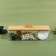 Bamboo organizer for storage, with a lid, 3 sections, 23.3 × 9.4 × 8.9 cm, the color is transparent/brown