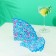 Round napkin 32 cm 12pcs/unit "Flowers" Blue