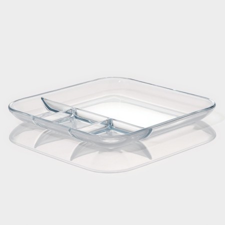 Menzhitsa from heat -resistant glass for baking, 4 sections-2