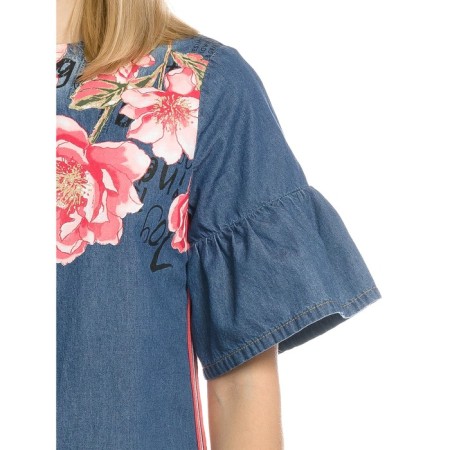 Dress for girls, height 122 cm, blue color-4