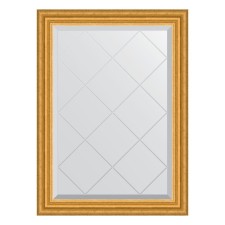 Mirror with engraving in the baguette frame, aged gold 67 mm, 62x85 cm
