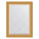 Mirror with engraving in the baguette frame, aged gold 67 mm, 62x85 cm