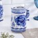 Beer glass "Flowers", 13 x 12 cm, gzhel