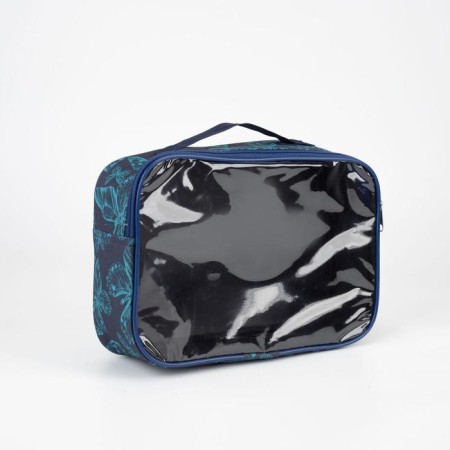 Cosmetic bag with lightning, blue/turquoise color-1