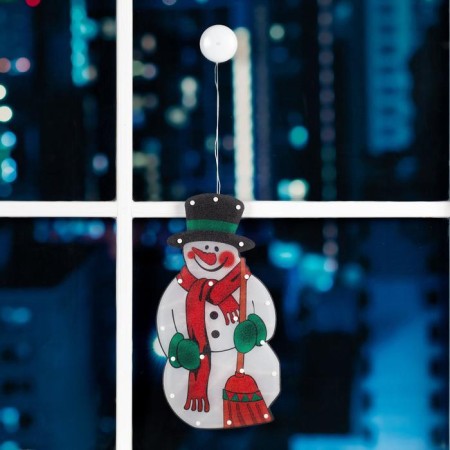 LED figure on the suction cup “Snowman” 22 × 44 cm, plastic, batteries AAAX3 (not in the kit), glow warm white-1