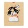 Notebook 18 sheets in a cage on a clip "Girls Manga", mix