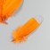 A set of goose feathers 15-20 cm, 10 pcs, orange with silver crumb