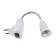 Adapter Ecola, fork-patron, E27, 275 x 45 mm, with a switch, flexible, white