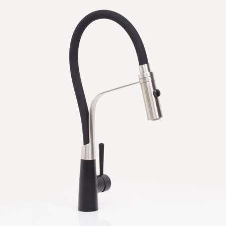 Kitchen mixer Wasserkraft A8417, single -leaf, flexible surge, black