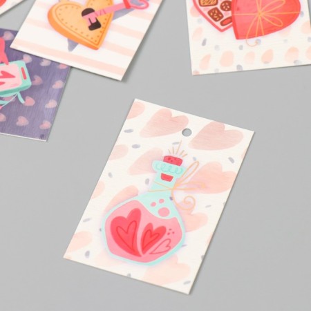 Cardboard "My Love" set 10 pcs (5 types) 4x6 cm-2
