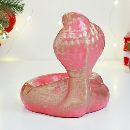 New Year. Symbol 2025. Stand for the little things "Snake of Cobra" 16cm, red-3