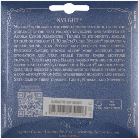 Half -compartment strings for the classic guitar Aquila 22c 3 strings-2