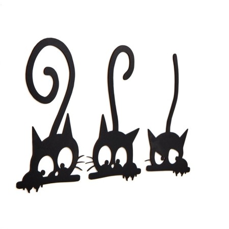 Nast -wall decor, a panel for an interior made of wood "cats", 3 pcs 17 x 27 cm-4