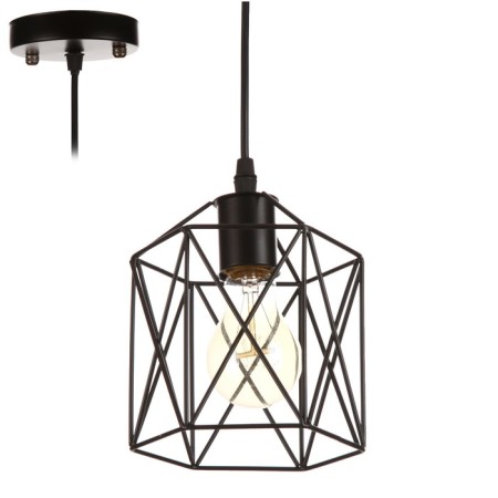Bayerlux lamp "Rectangle" 1x40W E27 black 16x16x120 cm.