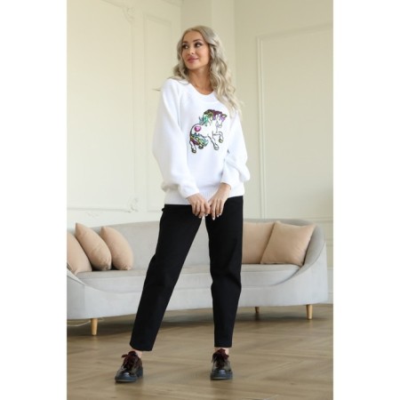 Female sweatshirt, size 44, white color-16