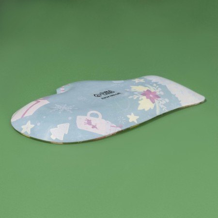 Glass Serving shares "Mitten. Happy New Year ", 22.5 × 14 cm, green color-2