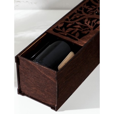 ADELICA “Lazio” wine box, 34 × 10.5 × 10.2 cm, dark chocolate color-2