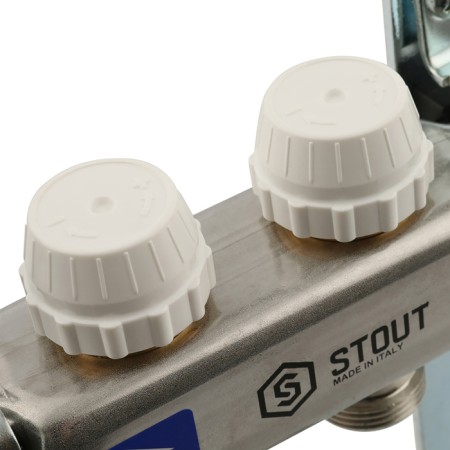 Collector Group Stout SMS 0922 000002, 1 "x3/4", 2 outputs, without flowers, stainless steel. steel-5
