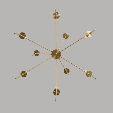 EUROSVET Anders ceiling 60142/9, E14, 9x60W, 900x900x830 mm, brass color-2