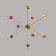 EUROSVET Anders ceiling 60142/9, E14, 9x60W, 900x900x830 mm, brass color