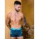 Male bathing panties Alohamare, size 52, gray color, turquoise