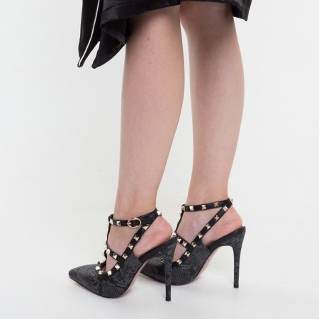 Women's shoes, silver color/cobra, size 35-4