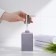 Savanna Square bathroom accessories set, 3 items (soap dispenser, glass, stand), lilac color