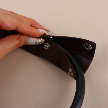 Linings on the handle for a bag, on the buttons, 13 × 9 cm, 2 pcs, the color is dark brown-3