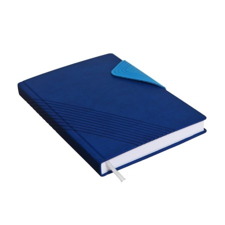 Leduced Diary, 205x150 mm 168 sheets, leatherette, block 70 g/m2, lies, magnetic refuge, blue-2