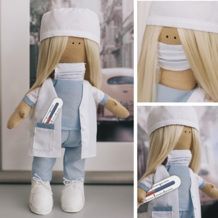 Sewing kit. Interior doll "Dr. Kate", 30 cm-4