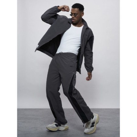 Male tracksuit, size 48, gray color-18