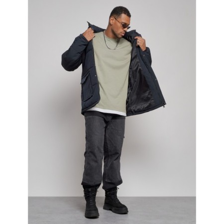Extensive male winter park, size 54, dark blue color-12