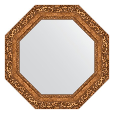 Mirror in the baguette frame, bronze vignette 85 mm, 60x60 cm