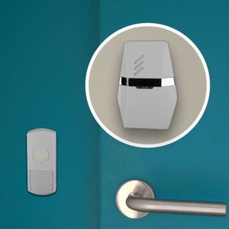 The call of the door era C81 is wireless, white with silver, 25 melodies