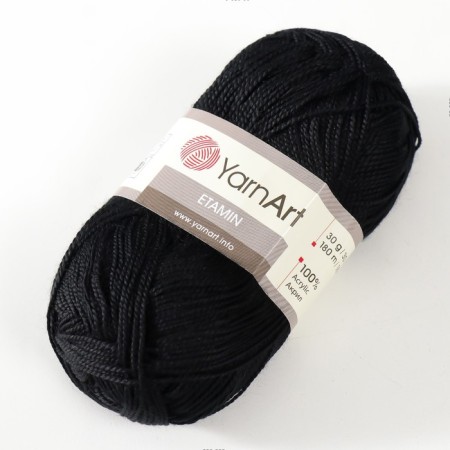 Yarn "etamin" 100% acrylic 180m/30g (422 black)-1