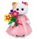 Soft toy "Li", in a dress and with a bouquet, 24 cm