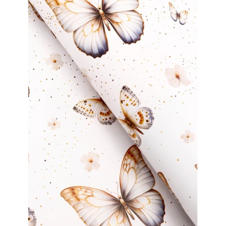 Packaging paper, brown craft "Butterflies", 50 x 70 cm-5