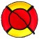 Winter Star tubing-vatter, case diameter 80 cm, red/yellow color