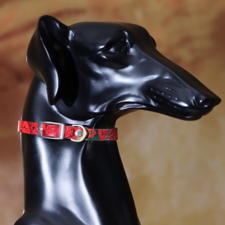 Collar "radiance" with a bell, 29 x 1 cm, Osh 20-25, red-5