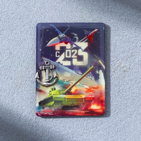 Magnet for the refrigerator "Battle", epoxy resin, 6 x 8 cm