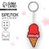 Brush for keys "Berry Ice Cream", metal