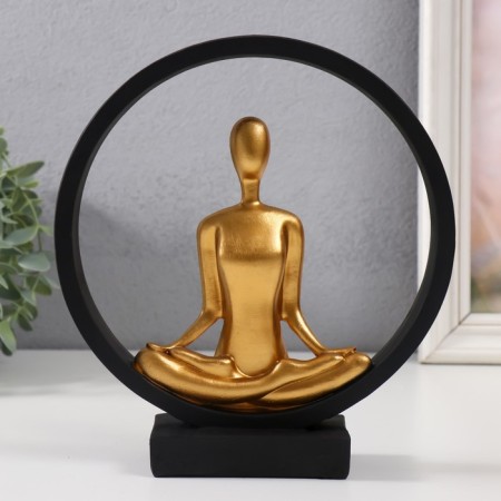 Souvenir Polystone "Zen" black with gold 19.2x5.9x21.5 cm