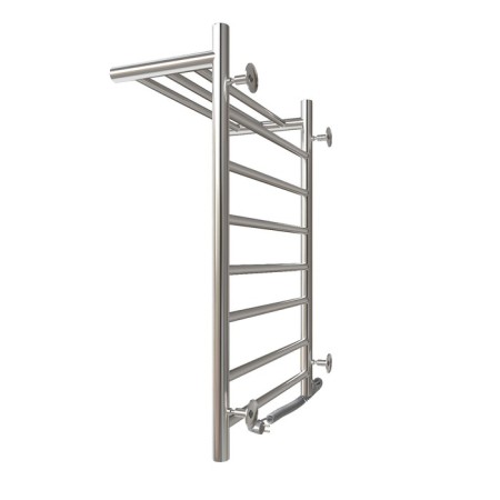 The electric heated towelputor "Sanprise" Aurora P8, 500x800 mm, with a shelf, left, chrome-5
