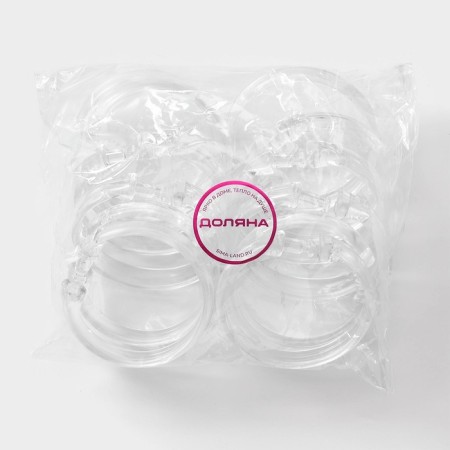 A set of hooks for curtains, d = 5.5 cm, 12 pcs, transparent-6