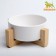 Ceramic bowl on a stand 450 ml 13 x 5 cm, white